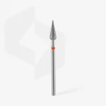 Queen's Cosmetics Marseille - Staleks pro - Embout diamant pour les ongles "Poire pointue" Rouge 4/12 MM STALEKS PRO
