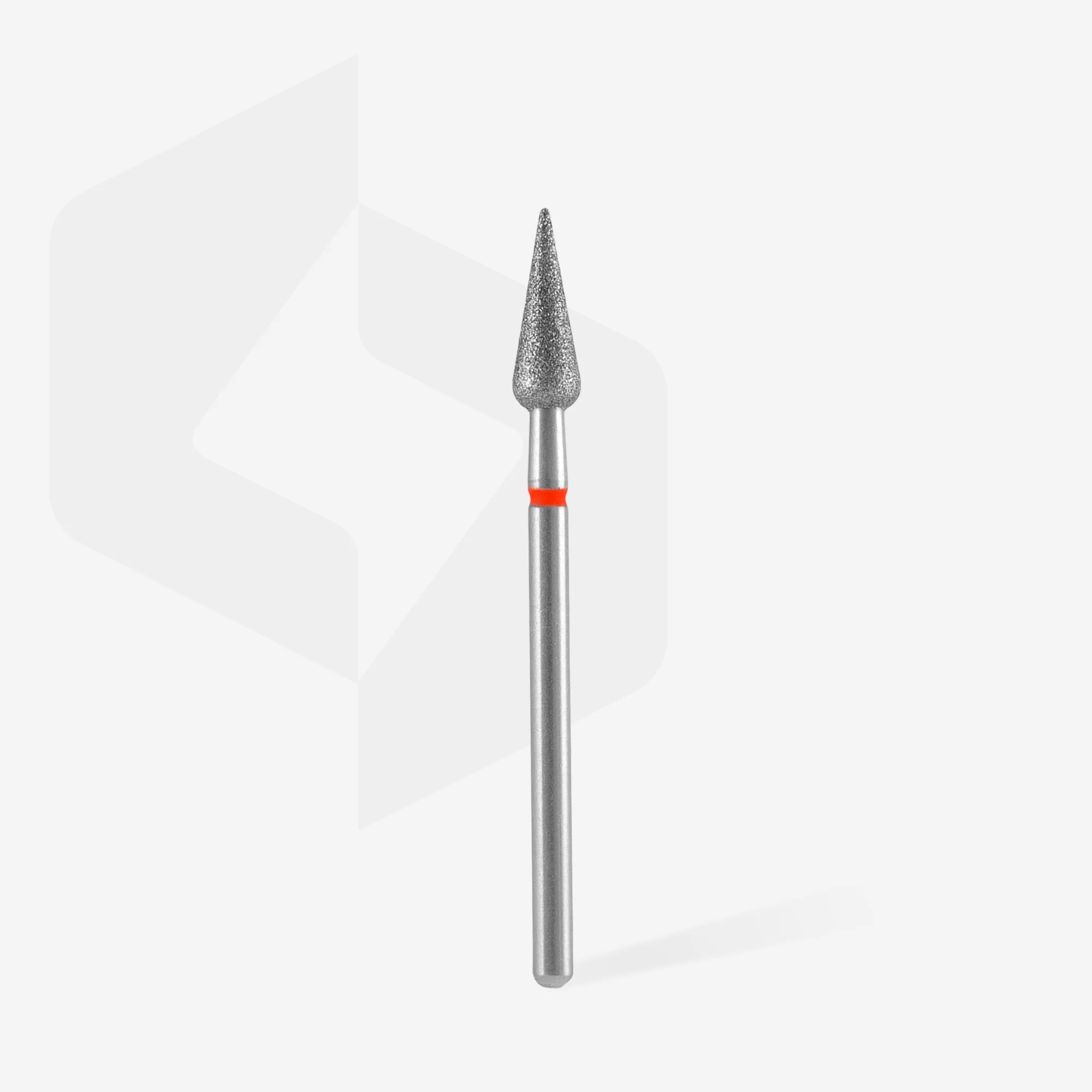 Queen's Cosmetics Marseille - Staleks pro - Embout diamant pour les ongles "Poire pointue" Rouge 4/12 MM STALEKS PRO