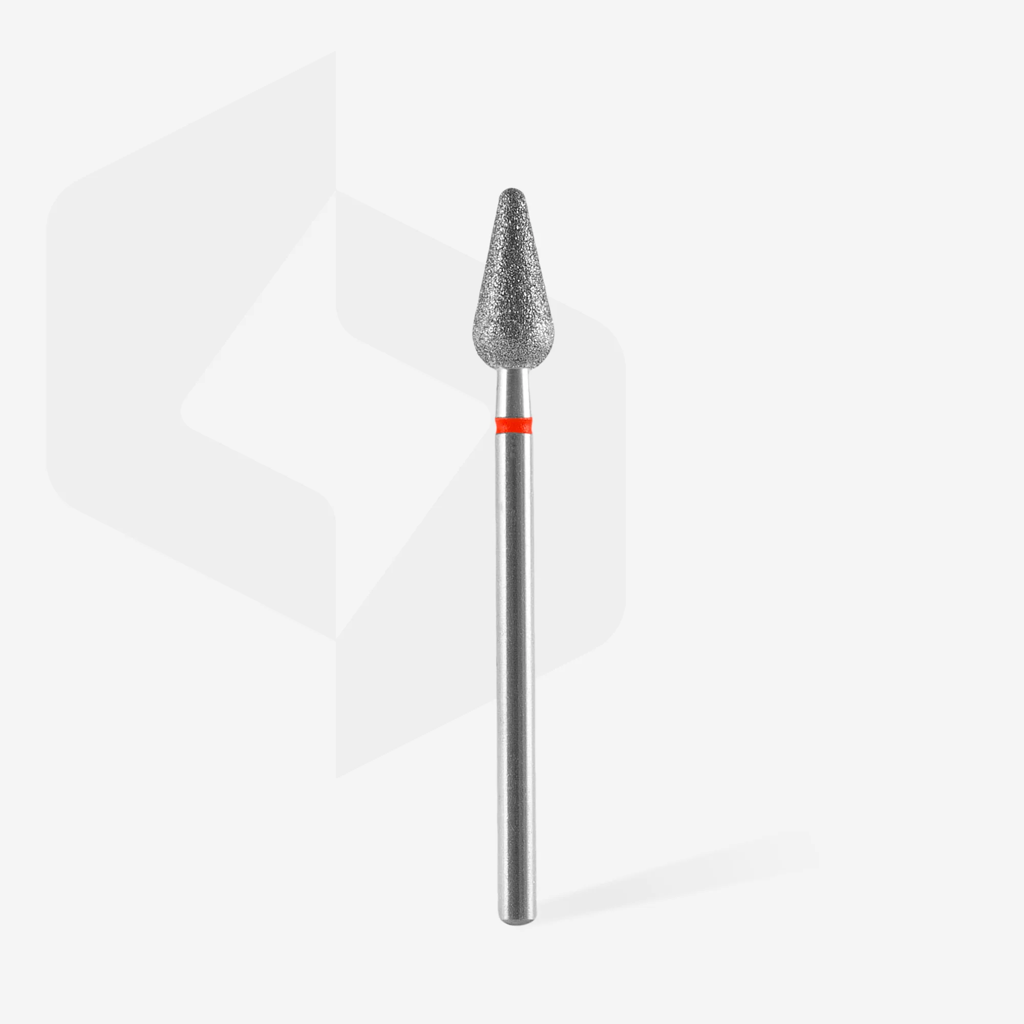 Queen's Cosmetics Marseille - Staleks pro - Embout diamant pour les ongles "Poire pointue" Rouge 5/12 MM STALEKS PRO