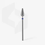 Queen's Cosmetics Marseille - Staleks pro - Embout diamant pour les ongles "Poire pointue" Bleu 5/12 MM STALEKS PRO