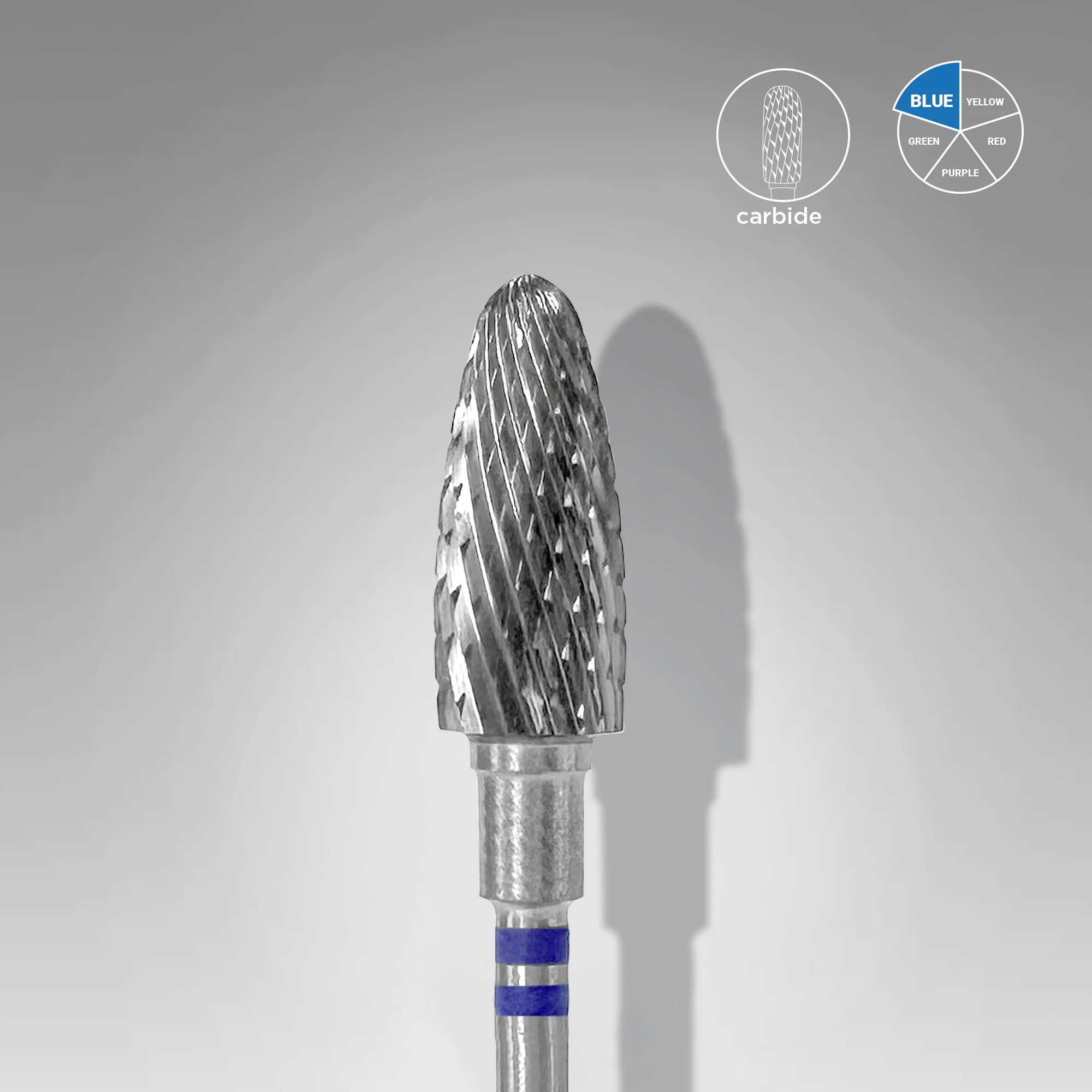 Queen's Cosmetics Marseille - Staleks pro - Embout en carbure pour les ongles "Épis de maïs" Bleu 6/14 MM STALEKS PRO