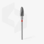 Queen's Cosmetics Marseille - Staleks pro - Embout en carbure pour les ongles "Épis de maïs" pour gaucher Rouge 6/14 MM STALEKS PRO