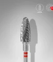 Queen's Cosmetics Marseille - Staleks pro - Embout en carbure pour les ongles "Épis de maïs" pour gaucher Rouge 6/14 MM STALEKS PRO