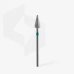 Queen's Cosmetics Marseille - Staleks pro - Embout diamant pour les ongles "Poire pointue" Bleu-Vert 5/12 MM STALEKS PRO
