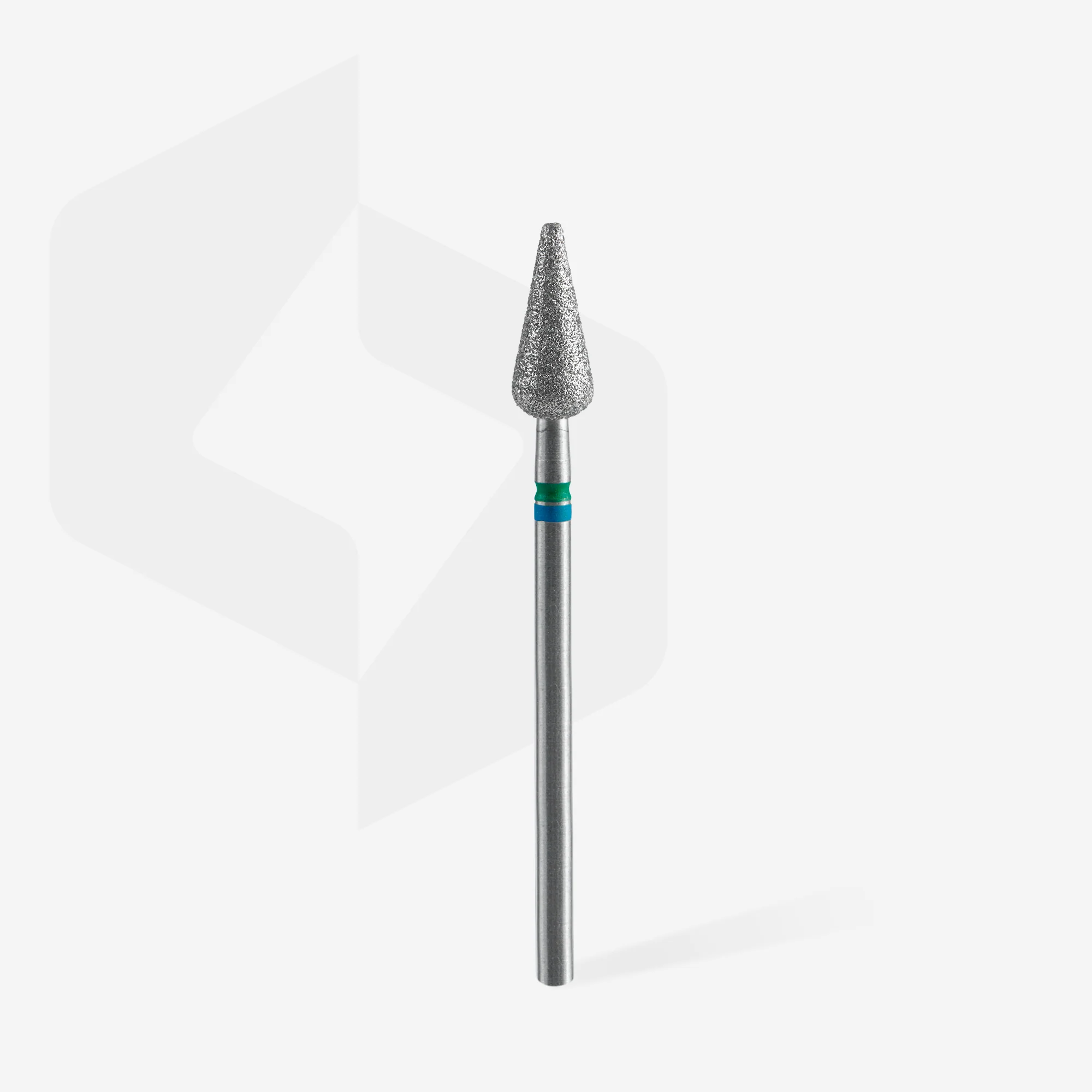 Queen's Cosmetics Marseille - Staleks pro - Embout diamant pour les ongles "Poire pointue" Bleu-Vert 5/12 MM STALEKS PRO
