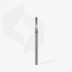 Queen's Cosmetics Marseille - Staleks pro - Embout diamant pour les ongles "Allumette" Rouge 2.3/5 MM STALEKS PRO