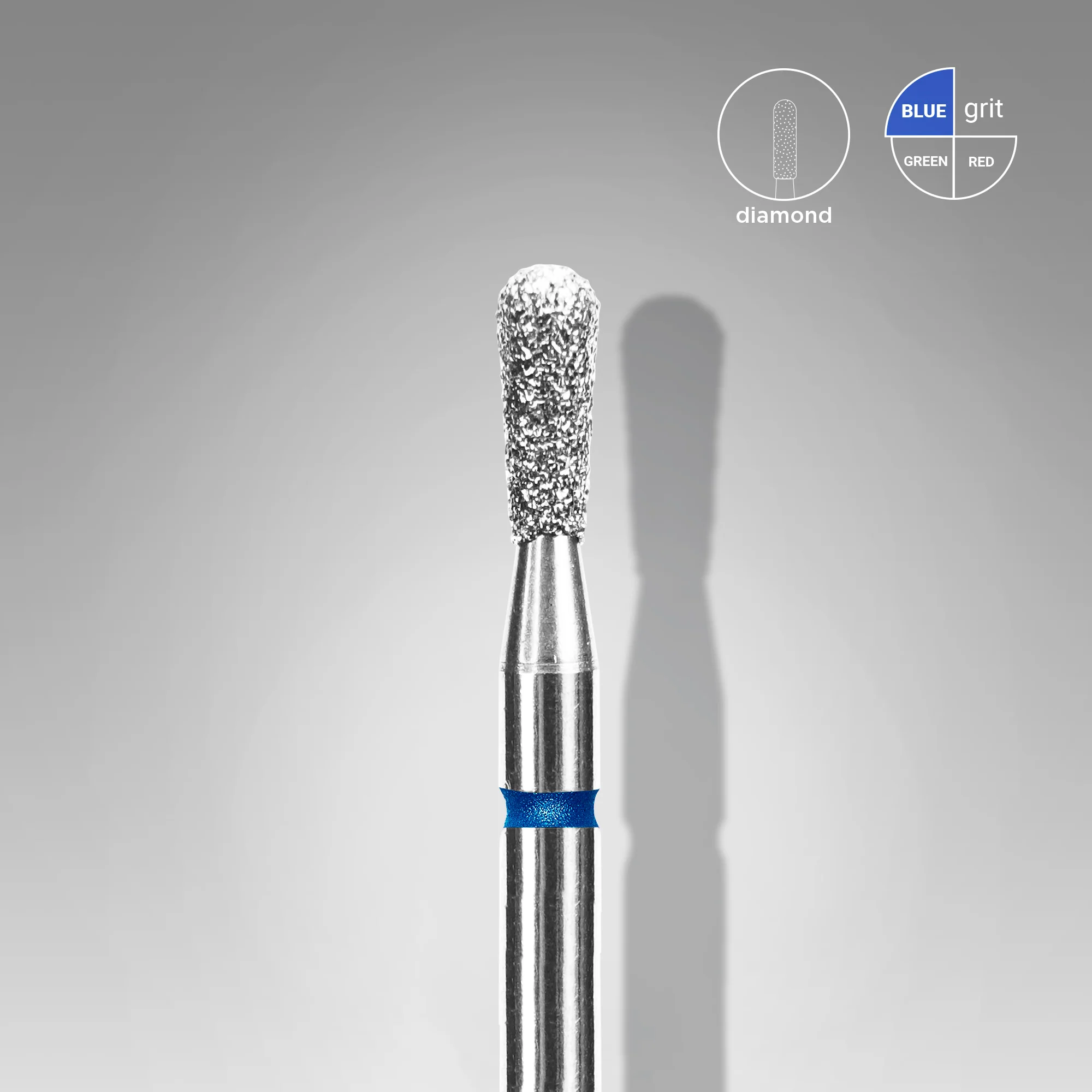 4823126600055_1 Queen's Cosmetics Marseille - Staleks pro - Embout diamant pour les ongles "Allumette" Bleu 2.3/5 MM STALEKS PRO