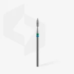 Queen's Cosmetics Marseille - Staleks pro - Embout diamant pour les ongles "Flamme" Bleu-Vert 2.1/8 MM STALEKS PRO