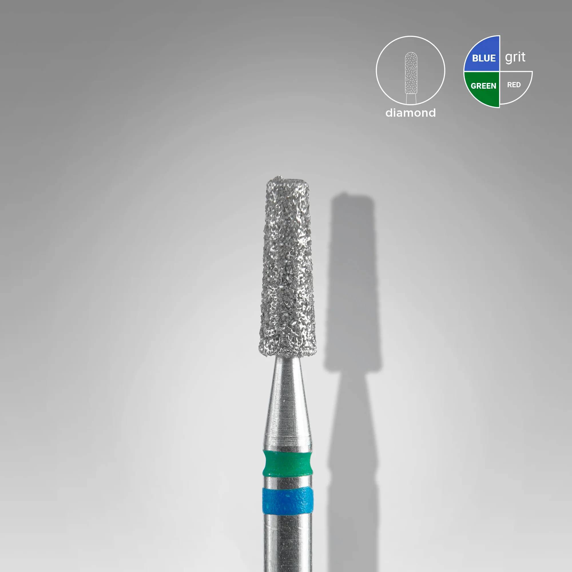Queen's Cosmetics Marseille - Staleks pro - Embout diamant pour les ongles "Cône" Bleu-Vert 2.5/8 MM STALEKS PRO