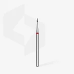 Queen's Cosmetics Marseille - Staleks pro - Embout diamant pour les ongles "Mini Flamme" Rouge 1/3  MM STALEKS PRO