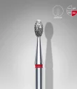 Queen's Cosmetics Marseille - Staleks pro - Embout diamant pour les ongles "Olive" Rouge 2.3/5 MM STALEKS PRO