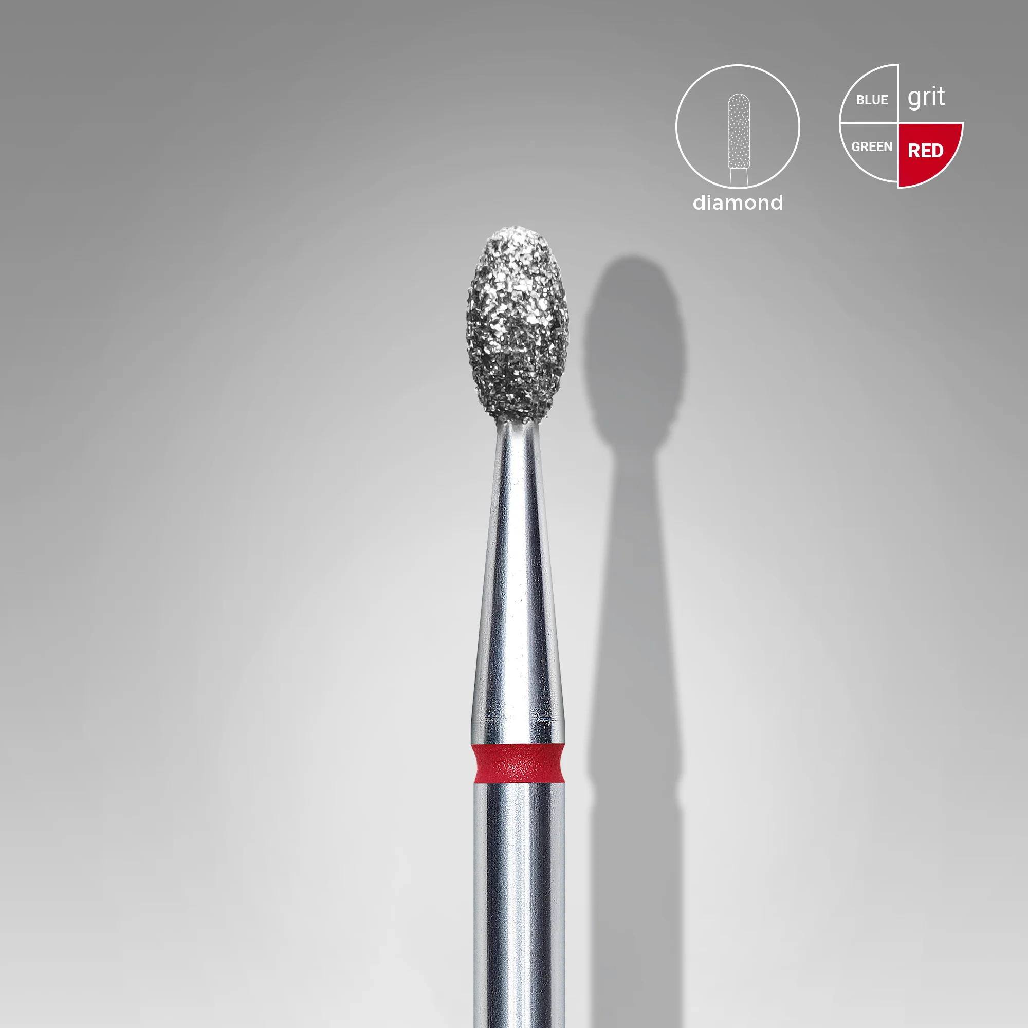 Queen's Cosmetics Marseille - Staleks pro - Embout diamant pour les ongles "Olive" Rouge 2.3/5 MM STALEKS PRO