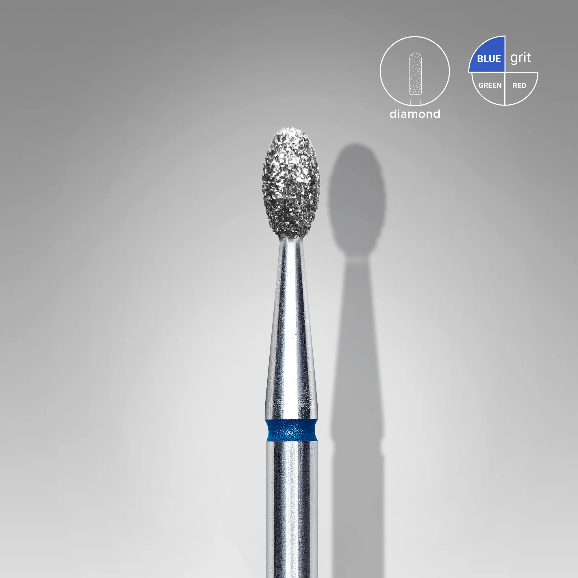 Queen's Cosmetics Marseille - Staleks pro - Embout diamant pour les ongles "Olive" Bleu 2.3/5 MM STALEKS PRO