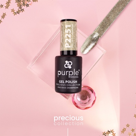 Queen's Cosmetics Marseille - Purple - GEL POLISH PRECIOUS CHAMPAGNE P2251 PURPLE