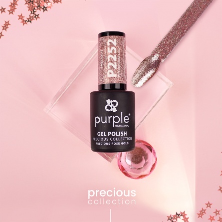 Queen's Cosmetics Marseille - Purple - GEL POLISH PRECIOUS ROSE GOLD P2252 PURPLE