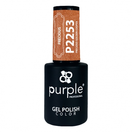 Queen's Cosmetics Marseille - Purple - GEL POLISH PRECIOUS GOLDEN COOPER P2253 PURPLE