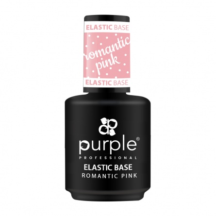 Queen's Cosmetics Marseille - Purple - ELASTIC BASE ROMANTIC PINK 15 ML PURPLE